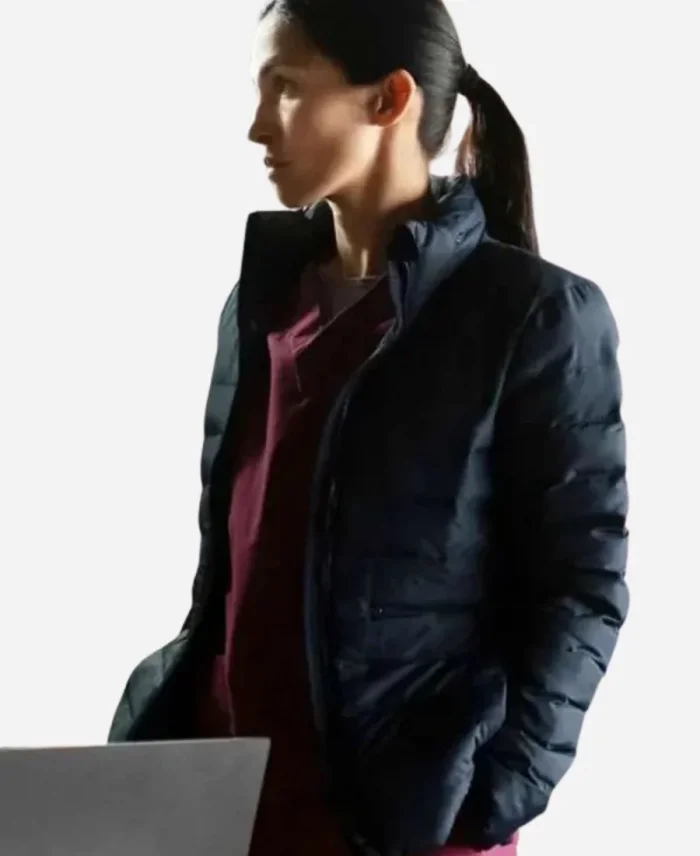Thony Tv Series The Cleaning Lady 2025 Elodie Yung Black Puffer Jacket