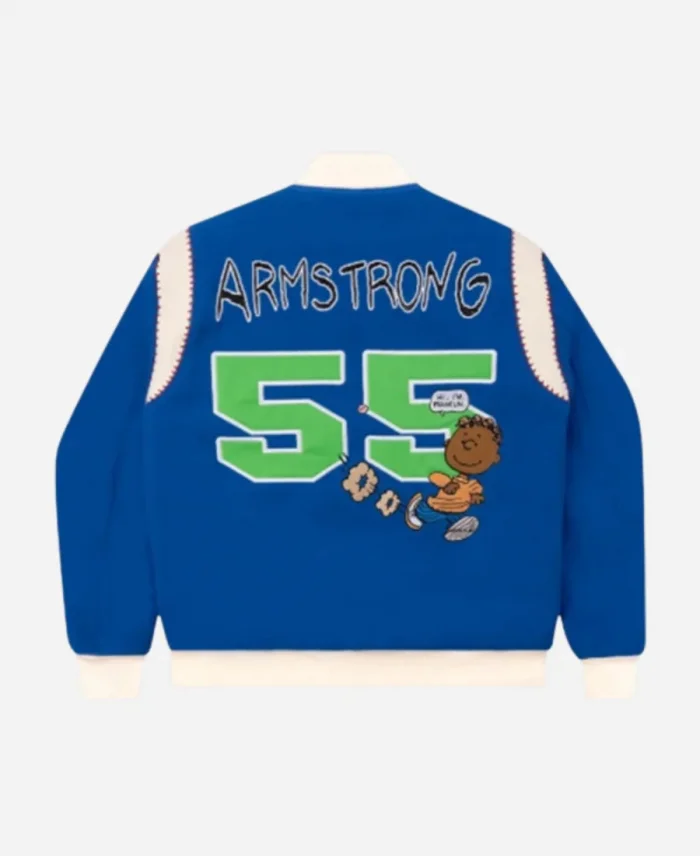 Tier Franklin Armstrong Blue Varsity Bomber Jacket