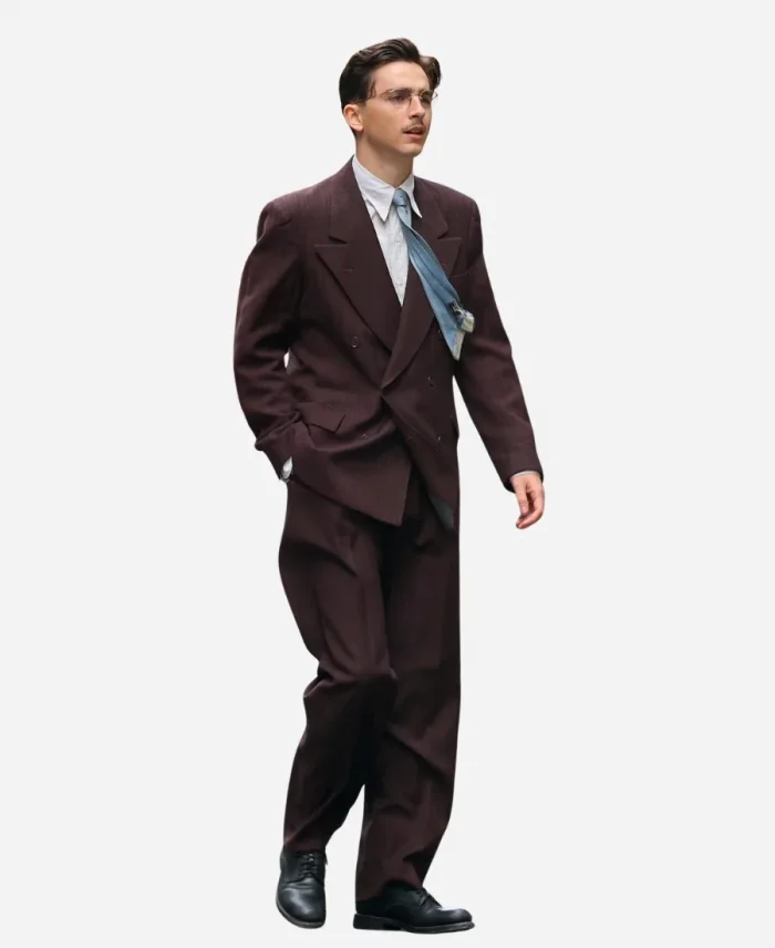Timothée Chalamet Movie Marty Supreme 2025 Marty Brown Suit