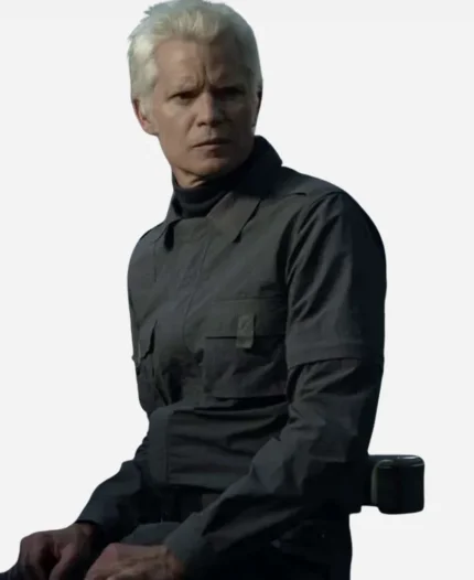 Timothy Olyphant Alien Earth 2025 Kirsh Grey Cotton Jacket