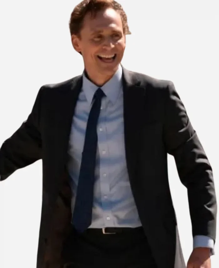 Tom Hiddleston Movie The Life of Chuck 2025 Charles ‘Chuck’ Krantz Blue Suit
