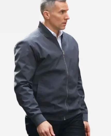 Tom McCarthy Zero Day 2025 Cuyle Carvin Grey Bomber Jacket