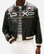 Tommy Hilfiger Damson Idris Black Varsity Jacket For Sale