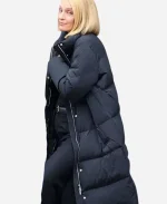 Uma Thurman Dexter Resurrection 2025 Charley Olive Black Puffer Coat