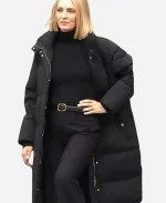 Uma Thurman Dexter Resurrection Black Puffer Coat