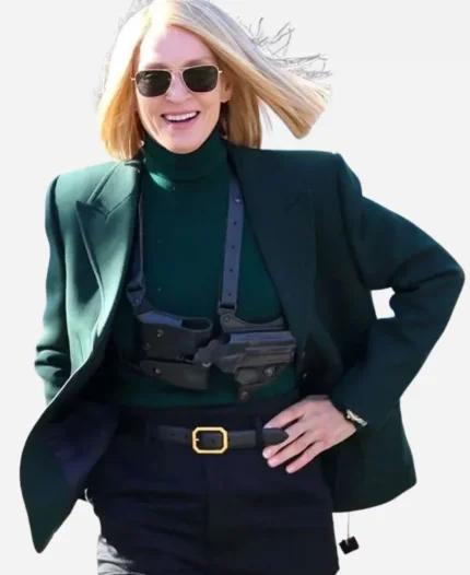 Uma Thurman Dexter Resurrection Green Blazer