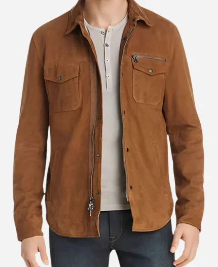 Vince Vaughn Nonnas 2025 Brown Jacket