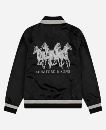 Vintage Mumford & Sons Black Horses Bomber Jacket
