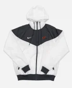 WNBA Indiana Fever Nike Logo Windrunner White And Grey Hoodie Jacket For Sale