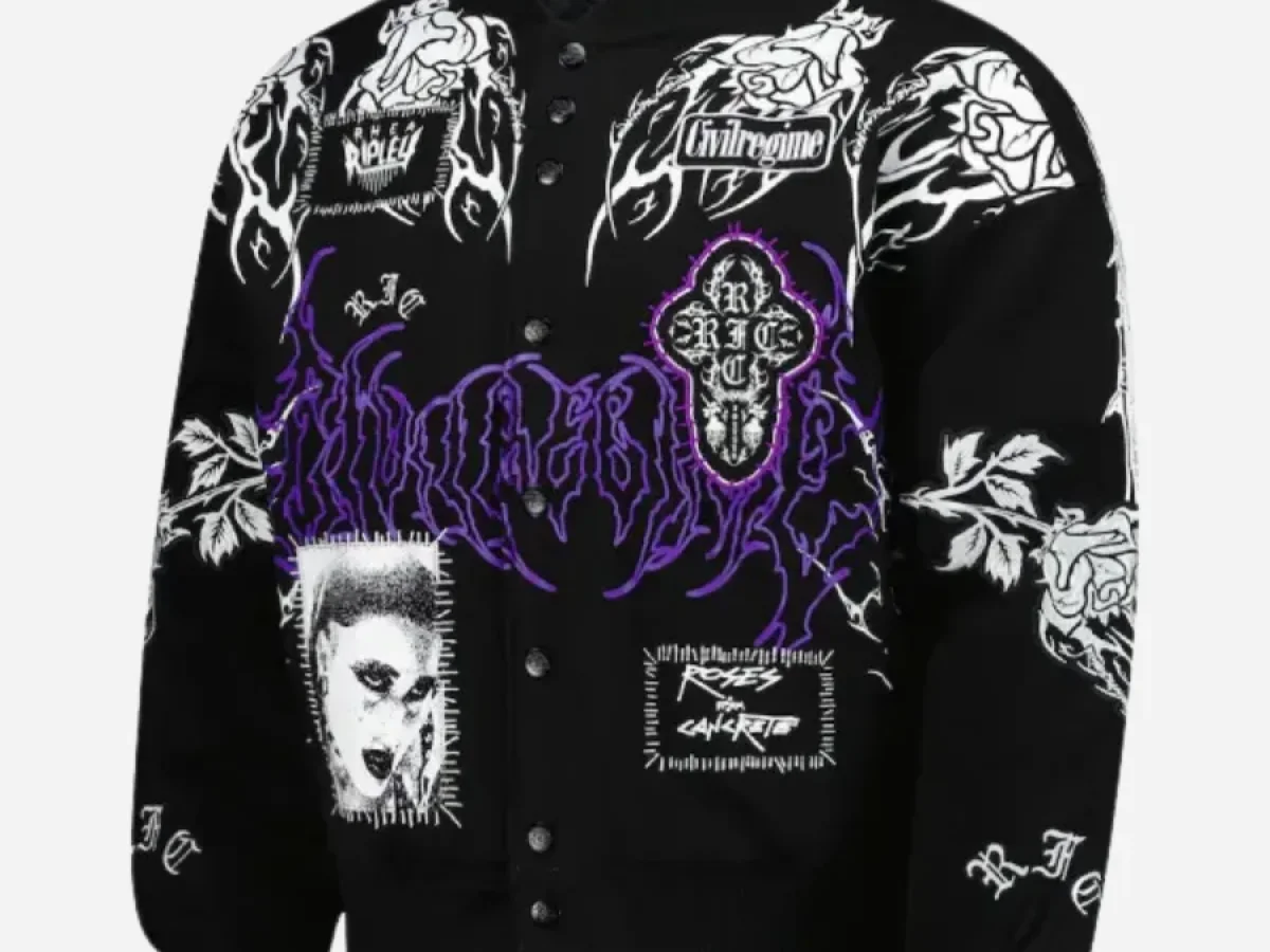 WWE Rhea Ripley X Civil Regime Bomber Black Jacket