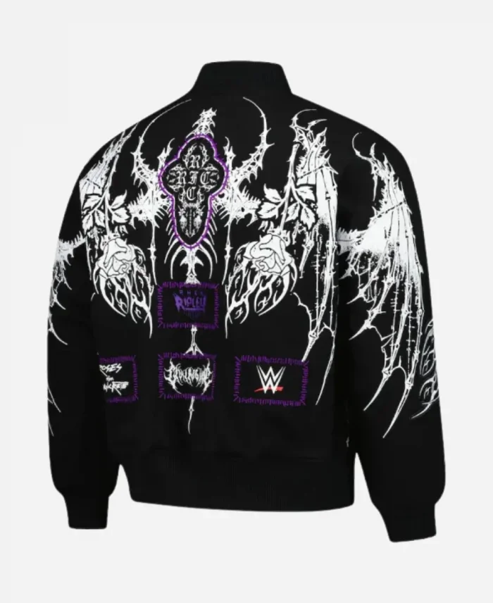 WWE Rhea Ripley X Civil Regime Black Bomber Jacket For Unisex