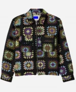 Will Ganss Tamron Hall Show 2025 Black Crochet Knit Zip Jacket