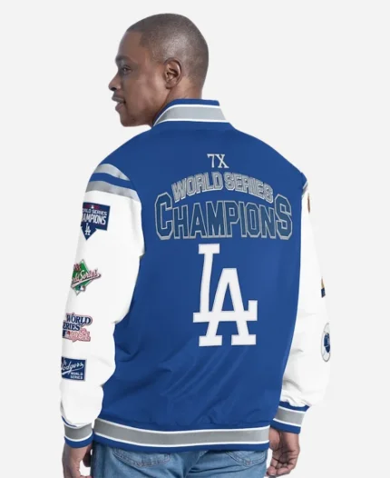 World Series Champions Los Angeles Dodgers G-III Sports by Carl Banks Royal Recruit Commemorative Blue Varsity Jacket