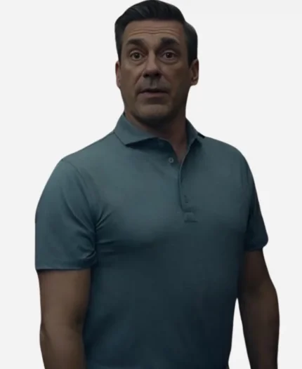 Your Friends & Neighbors 2025 Jon Hamm Gray Polo Shirt