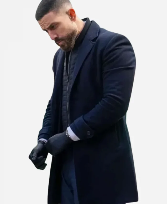 Zeeko Zaki FBI 2025 Omar Adom Zidan Blue Wool Coat