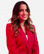 Zoe My Dead Friend Zoe Movie Premiere 2024 Natalie Morales Red Suit