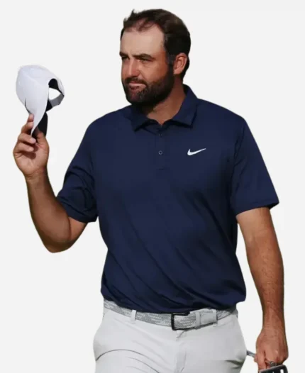153rd Open Championship Scottie Scheffler Nike Golf Blue Polo T-shirt