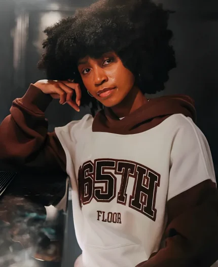 165th Floor Brown & White Pullover Hoodie