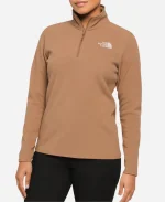 2025 Trending North Face Glacier 14-Zip Orange Fleece Jacket For Unisex