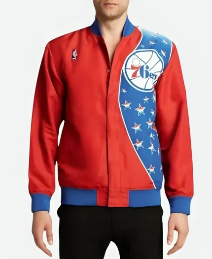 76ers Philadelphia Red & Blue Bomber Jacket
