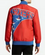 76ers Philadelphia Red Bomber Jacket