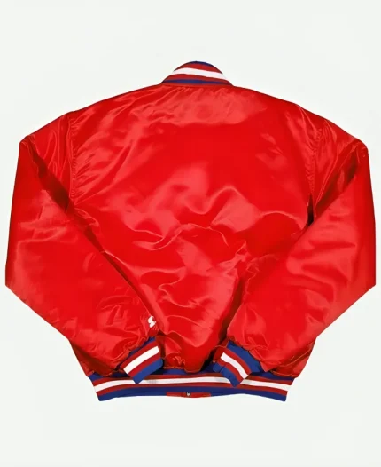  76ers Philadelphia Sixers Vintage Red Varsity Starter Jacket