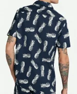 90 Day Hunt for Love S01 Cole Navy Pineapple Print Short Sleeve Shirt