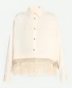 Access Hollywood 2025 Jenna Bush Hager Fringe Trim Satin Shirt