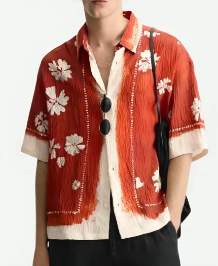 Access Hollywood Scott Evans Red Floral Shirt