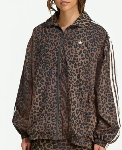 Adidas Leopard Firebird Oversized Track Jacket