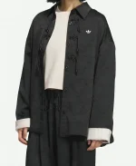 Adidas New Chinese Black Shirt Jacket For Sale