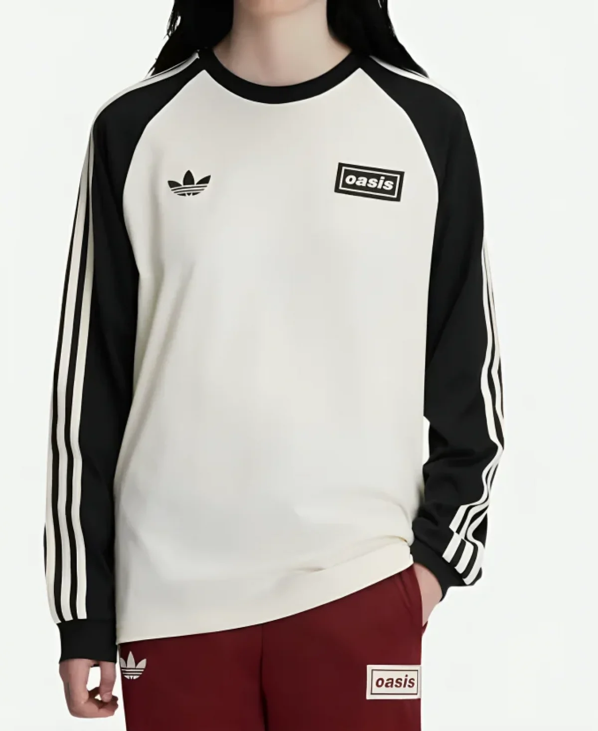 トップス adidas Oasis 3Stripes Longsleeve Tee s adidas x Oasis Tour 3-Stripes Longsleeve Tee White メンズ - SS25 - JP