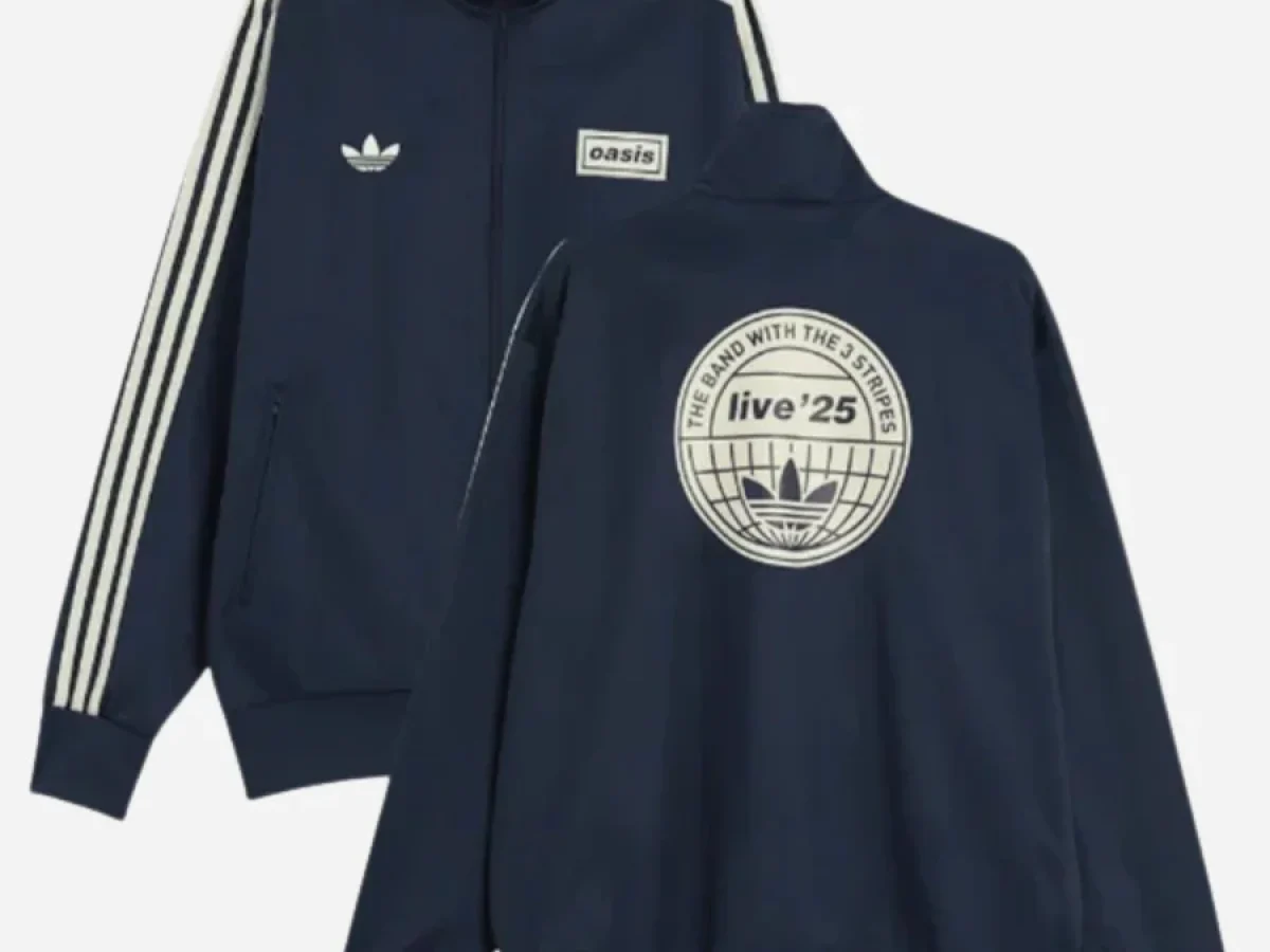 oasis adidas Live'25 track jaket マルーン Adidas X Oasis Track Jacket At 30% OFF | NY Jacket