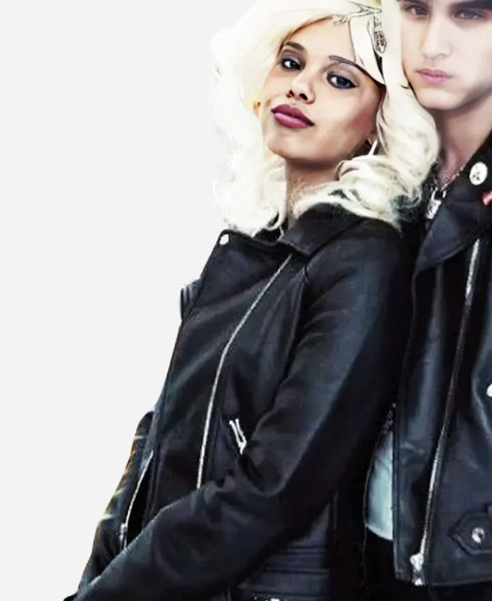 Alisha Boe 13 Reasons Why Jessica Davis Black Biker Leather Jacket