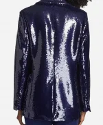 Americas Sweethearts Dallas Cowboys Cheerleaders Judy Trammel Navy Sequin Blazer For Sale