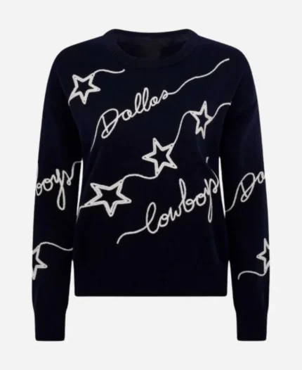 Americas Sweethearts Dallas Cowboys Cheerleaders Season 02 Blue Cowboys Cursive Star Sweater