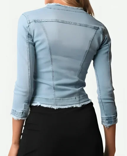 Amna Al Qubaisi TV Series F1 The Academy 2025 Embellished Blue Denim Jacket