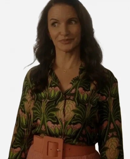 And Just Like That Charlotte York Green Printed Blouse
