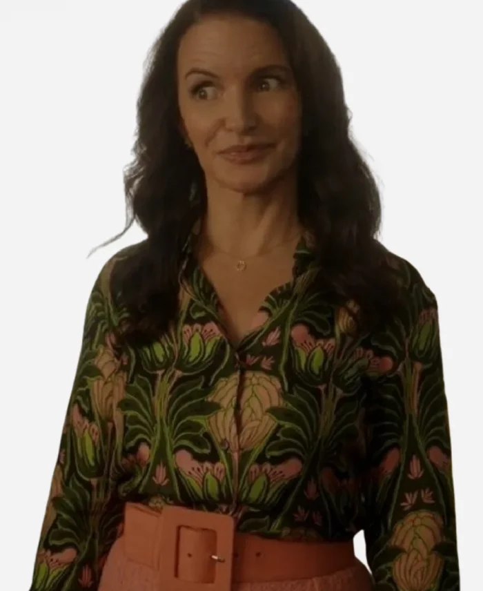 And Just Like That Charlotte York Green Printed Blouse