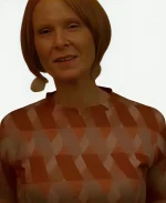 And Just Like That S03 Miranda Hobbes Jacquard Metallic Top