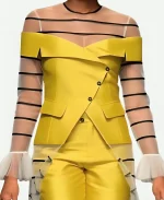 And Just Like That S3 Lisa Todd Yellow Off Shoulder Jacket