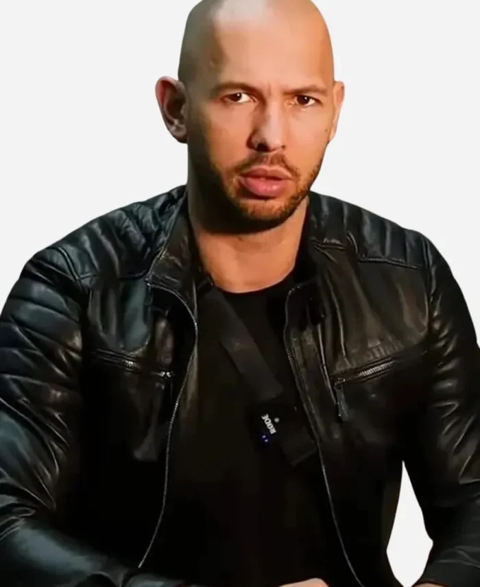 Andrew Tate Cafe Racer Leather Black Jacket