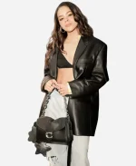 Antonia Gentry 2025 Black Leather Blazer