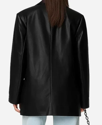 Antonia Gentry 2025 Black Leather Blazer For Sale