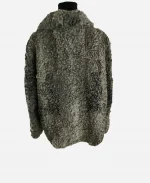 Astrakhan Shearling Vintage Grey Fur Coat For Sale