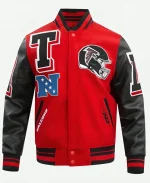 Atlanta Falcons Varsity Red Jacket For Unisex