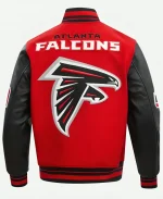 Atlanta Falcons Varsity Red Jacket For Unisex