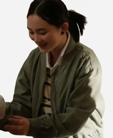 Audrey Hsieh Tv Series Found 2024 Stevie Zhao Green Bomber Jacket