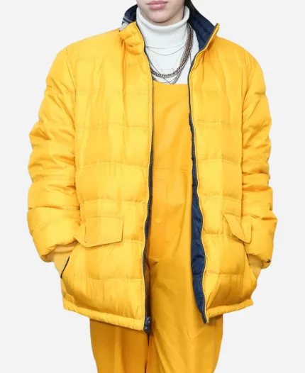 Billie Eilish Yellow Puffer Jacket