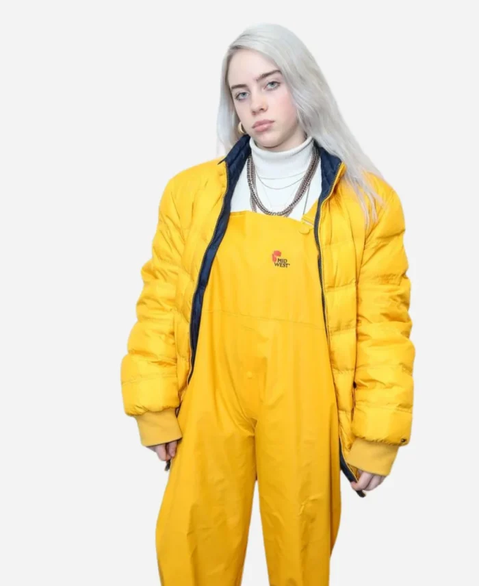 Billie Eilish Yellow Puffer Jacket For Sale